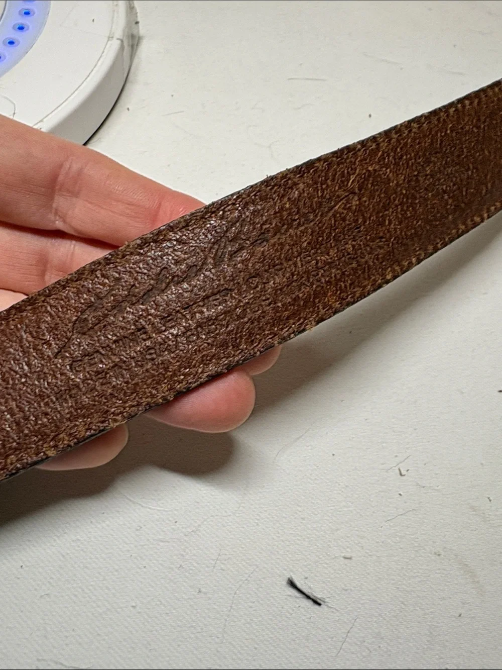 Eddie Bauer Brown Leather Belt Size 38